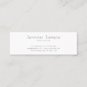 Trendy Modern Design Elegant Minimalist Plain Mini Business Card