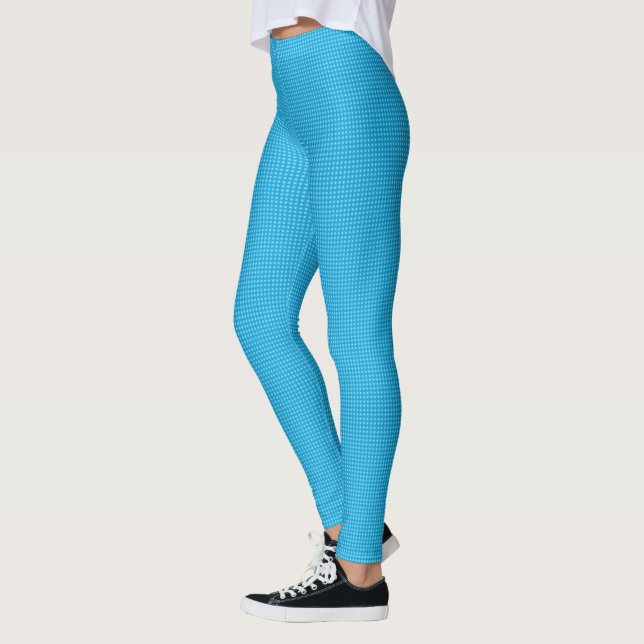 Trendy Modern Elegant Blue Colour Template Leggings (Left)