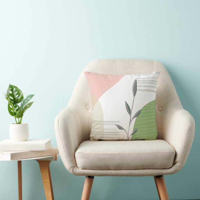 Trendy modern elegant chic botanical cushion (Chair)