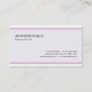 Trendy Modern Elegant Colour Smart Plain Luxe Business Card