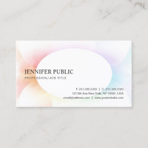 Trendy Modern Elegant Colourful Simple Template Business Card