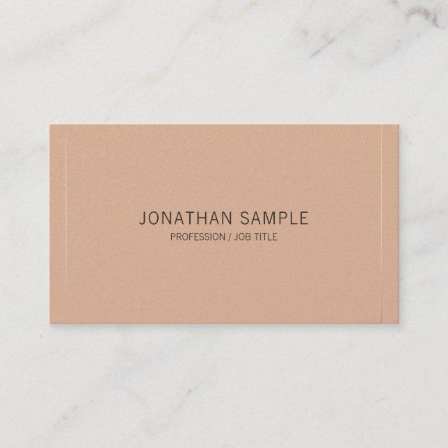 Trendy Modern Elegant Consultant Plain Luxury Business Card (Front)