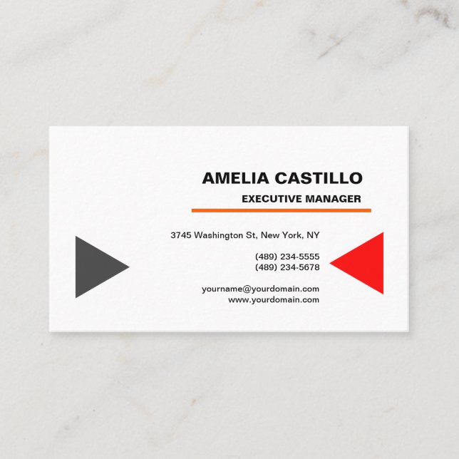 Trendy Modern Elegant Contemporary Minimalist Business Card (Front)