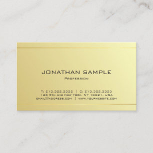Trendy Modern Elegant Gold Look Minimalist Luxury Business Card