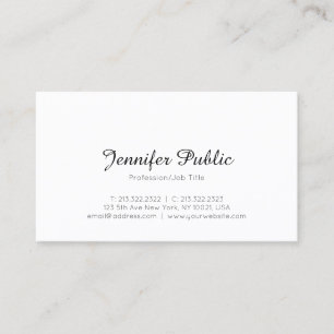 Trendy Modern Elegant Minimal Template Sleek Cool Business Card