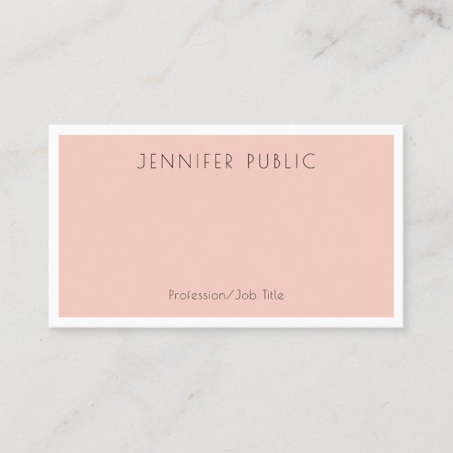Trendy Modern Elegant Minimalist Design Template Business Card (Front)