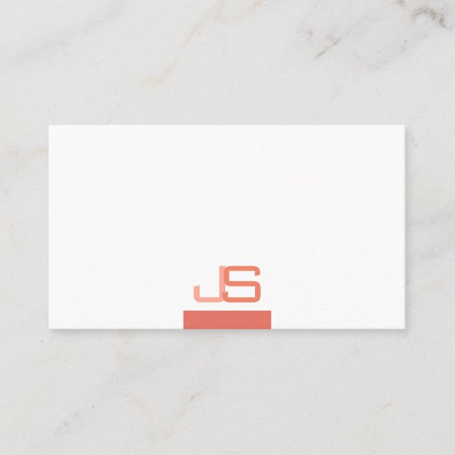 Trendy Modern Elegant Monogram Template Business Card (Front)
