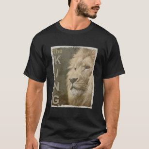 Trendy Modern Elegant Pop Art Lion Head Template T-Shirt