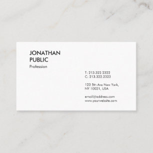 Trendy Modern Elegant Professional Simple Template Business Card