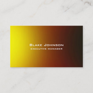 Trendy Modern Elegant Red Yellow Business Card