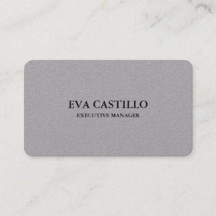 Trendy Modern Elegant Simple Manager Premium Grey Business Card