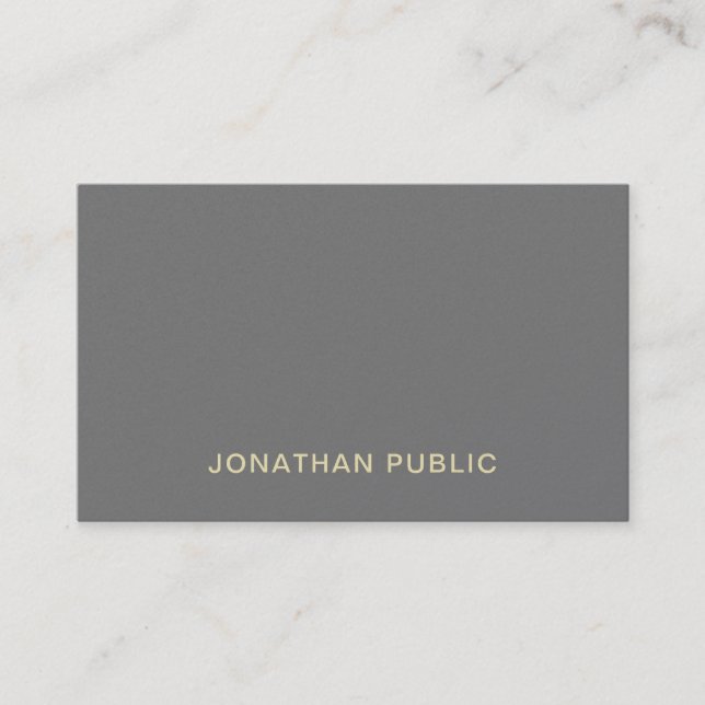 Trendy Modern Elegant Simple Professional Luxury Business Card (Front)