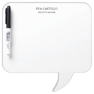 Trendy Modern Elegant Simple White Manager Dry Erase Board