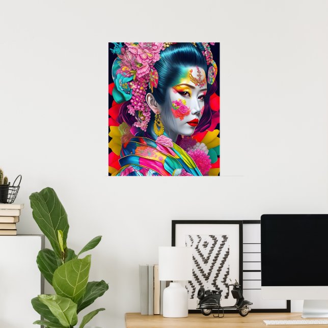 Trendy Modern Geisha Poster Paper (Matte) (Home Office)