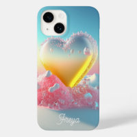 Trendy Modern Girly Love Heart Personalised Name