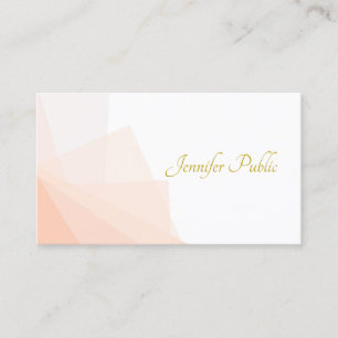 Trendy Modern Gold Handwritten Script Name Elegant Business Card