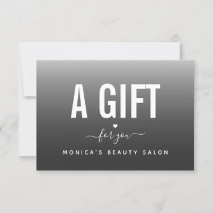 Trendy & Modern Grey Ombre Gradient Beauty Salon