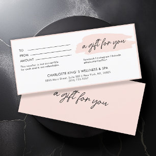 Trendy, modern, handwriting, light-pink business