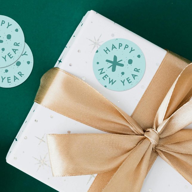 Trendy Modern Handwritten Happy New Year Sticker (Creator Uploaded)