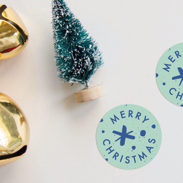 Trendy Modern Handwritten Merry Christmas Sticker (Creator Uploaded)