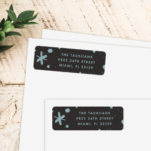 Trendy Modern Handwritten New Year Address Label Return Address Label