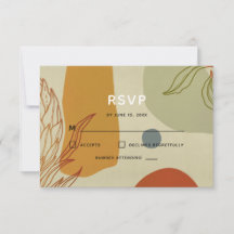 Trendy Modern Line Abstract Protea Botanical