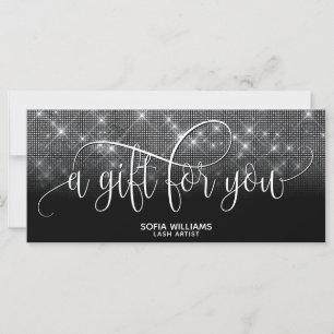 trendy modern luxury silver Certificate Gift Card