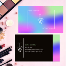 Trendy Modern Makeup Artist Colourful Gradient