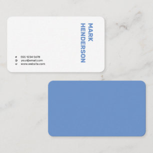 Trendy Modern Minimal Blue Business Card
