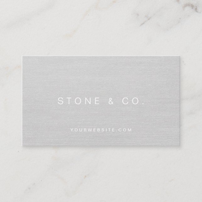 Trendy, Modern, Minimal & Sophisticated Grey Business Card (Front)