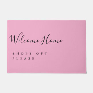 Trendy Modern Minimal Welcome Shoes Off  Doormat