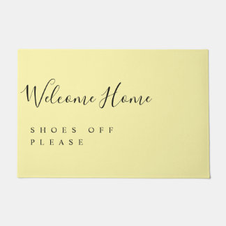 Trendy Modern Minimal Welcome Shoes Off  Doormat