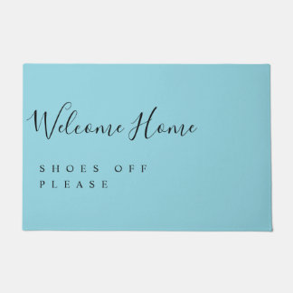 Trendy Modern Minimal Welcome Shoes Off  Doormat