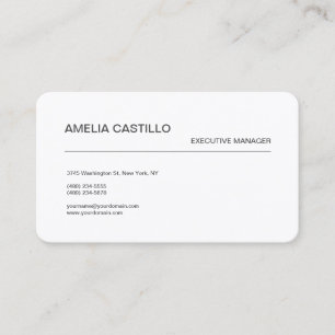 Trendy Modern Minimalist Business Card