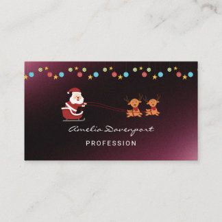 Trendy modern minimalist Christmas Business Card