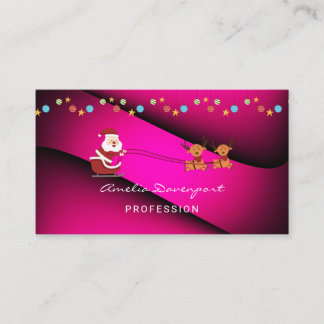 Trendy modern minimalist Christmas Business Card