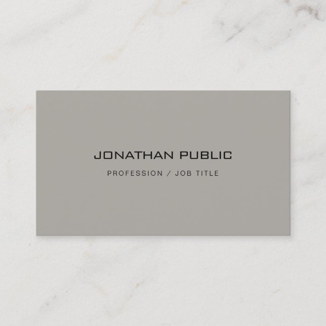 Trendy Modern Minimalist Design Elegant Template Business Card (Front)