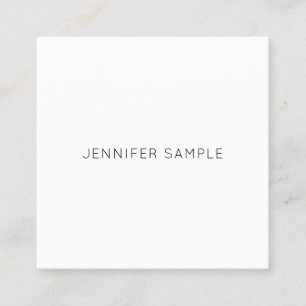 Trendy Modern Minimalist Design Simple Template Square Business Card