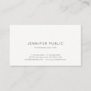 Trendy Modern Minimalist Elegant Simple Template Business Card