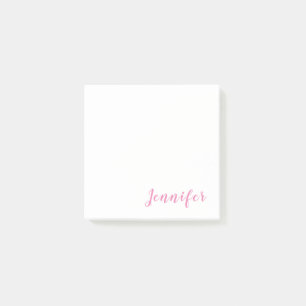 Trendy Modern Minimalist Professional Chic Pink Post-it Notes