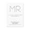 Trendy Modern Monogram Plain Minimalist