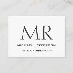 Trendy Modern Monogram Plain Minimalist Enclosure Card