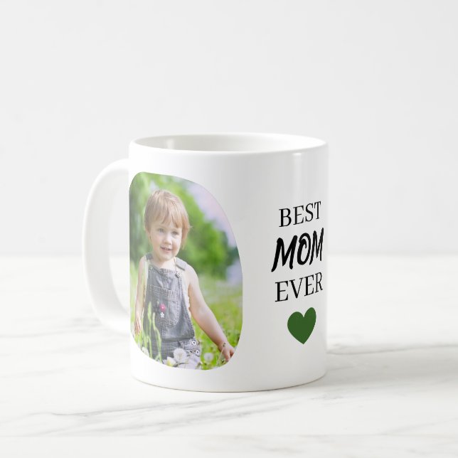 Trendy Modern Mother Best Mom Ever Keepsake  Coffee Mug (Front Left)