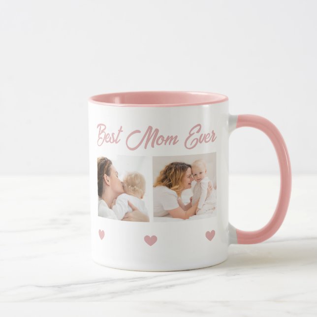Trendy Modern Mother Best Mom Ever Keepsake Mug (Right)