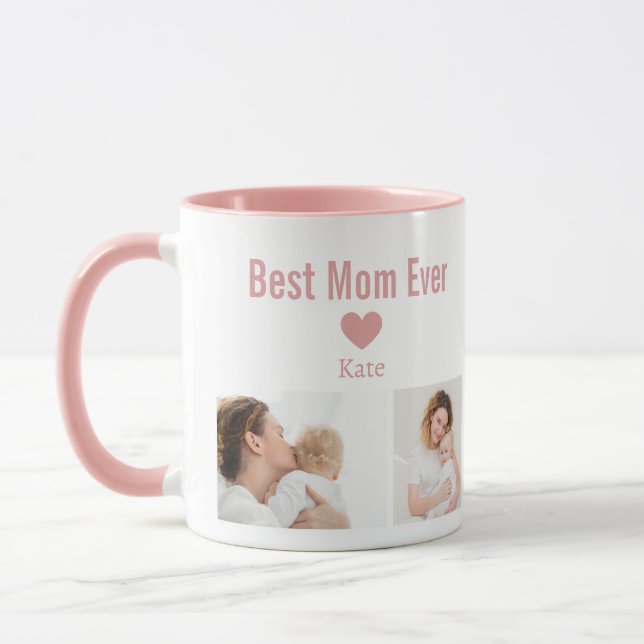 Trendy Modern Mother Best Mom Ever Keepsake  Mug (Left)
