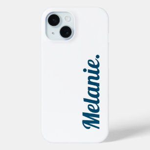 Trendy Modern Ocean Blue White iPhone 15 Case