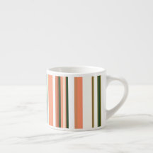Trendy Modern Orange Green White Stripes