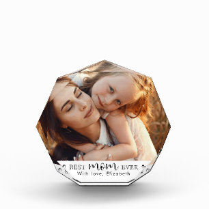 Trendy Modern Personalised Mother’s Day Gift Photo Block