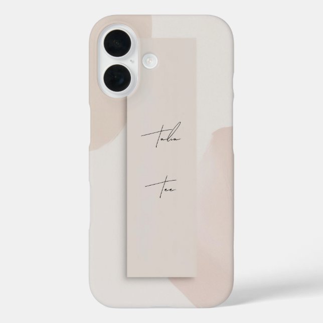Trendy modern personalised phone case  (Back)
