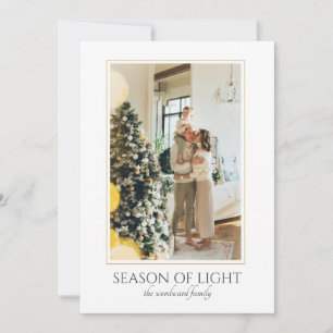 Trendy Modern Photo Christmas Holiday Card
